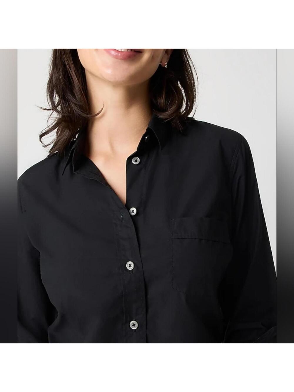 J Crew Button-up cotton poplin shirt in signature fit - Picture 4 of 5
